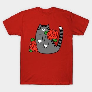 Red Rose Tabby Cat T-Shirt